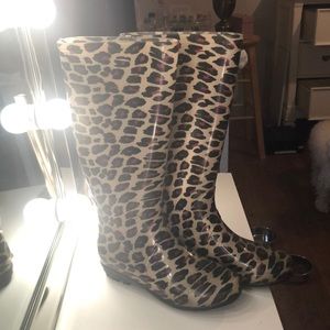 RAIN BOOTS CHEETAH PRINT
